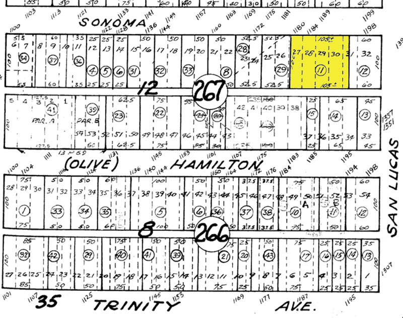 1184 Sonoma Avenue Seaside Plot Map