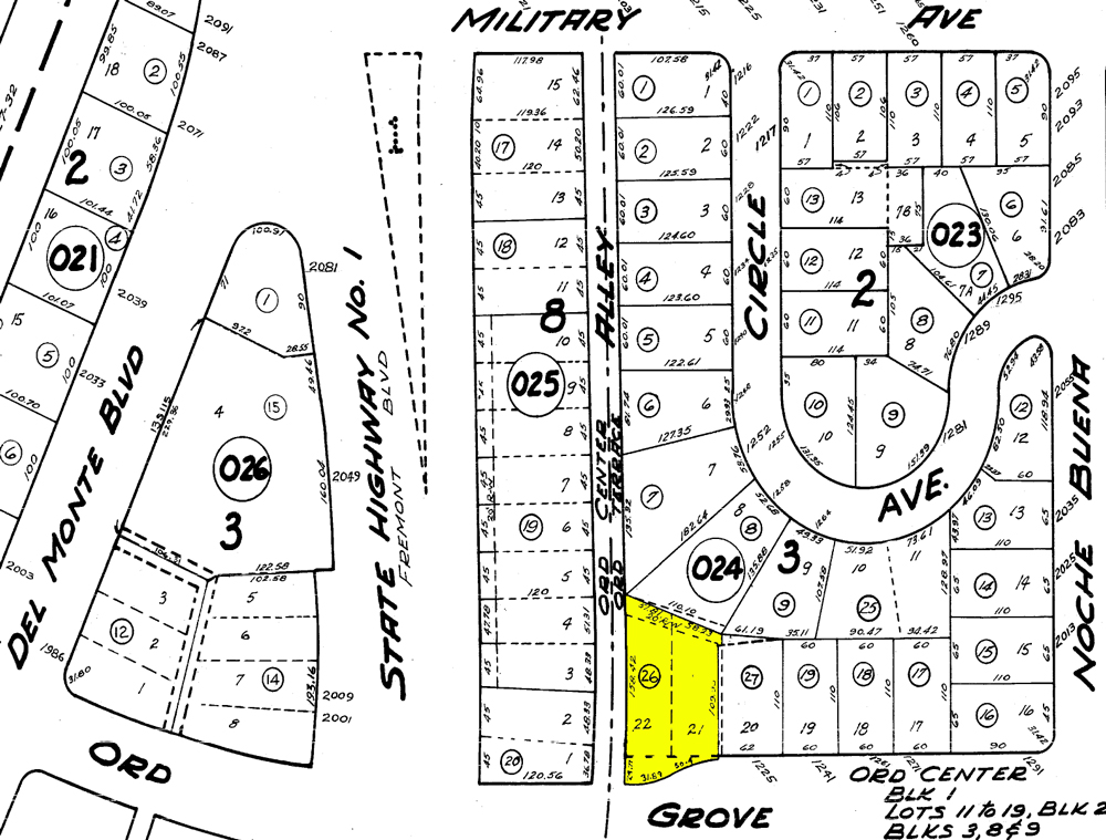 1203 Ord Grove Parcel Map