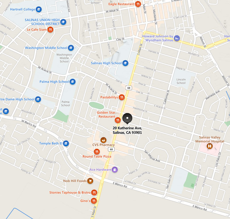 20 Katherine Avenue Salinas Area Map