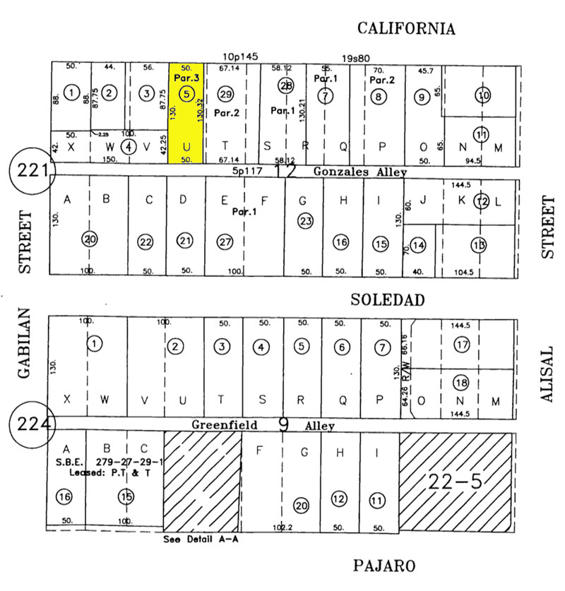 214 California Street Fourplex Plot Map