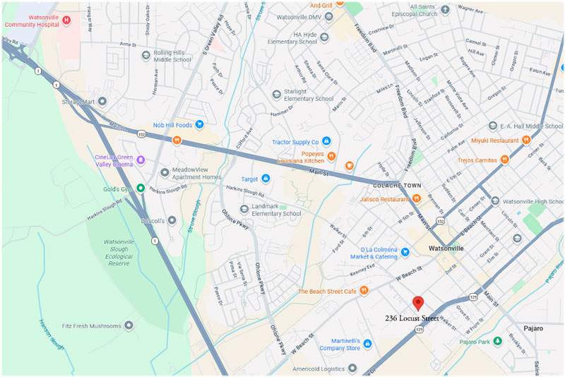 236 Locust Street Marina Area Map