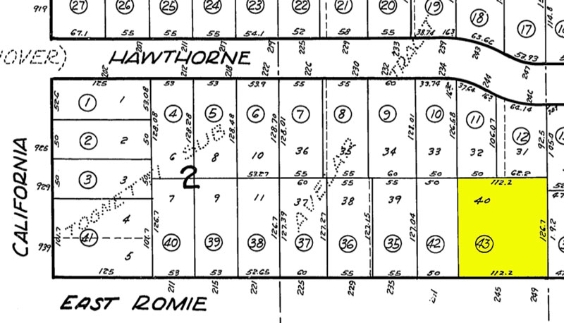 245 E Romie Lane Plot Map