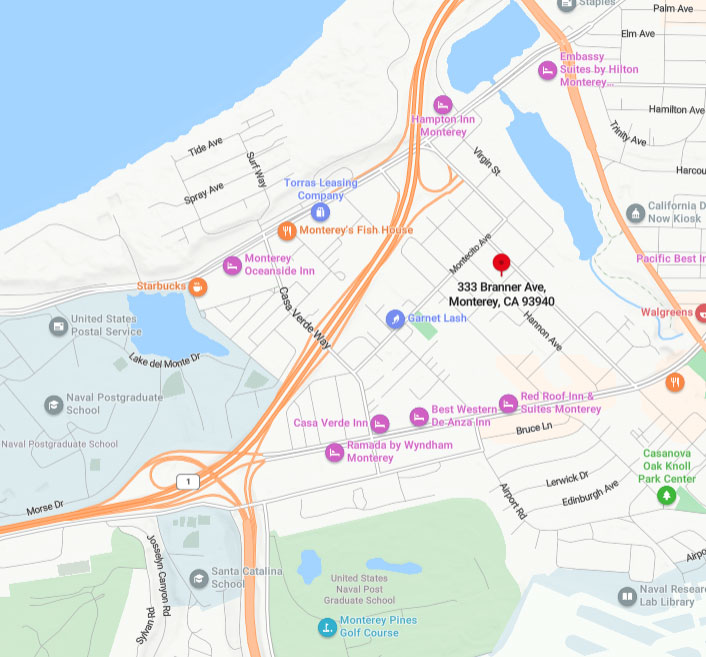 333 Branner Avenue Monterey Area Map