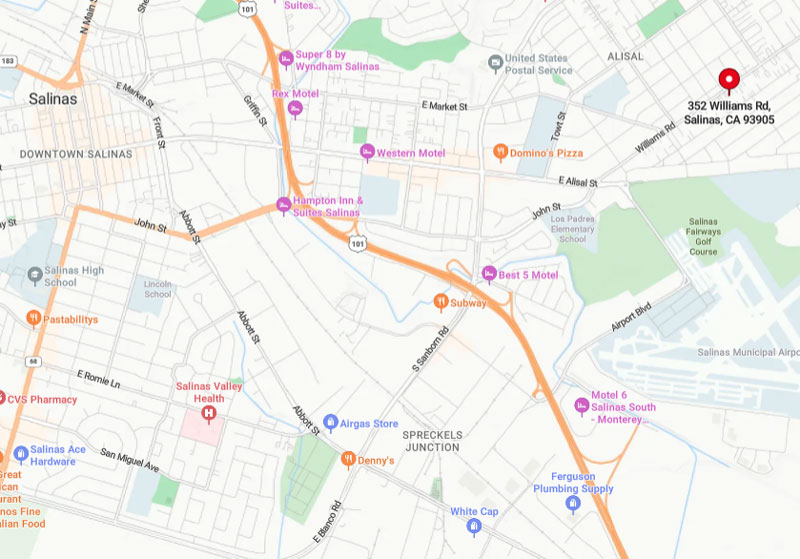 352 Williams Road Salinas Area Map