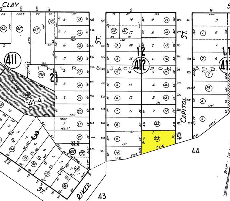 536 Capitol Street Salinas Plot Map