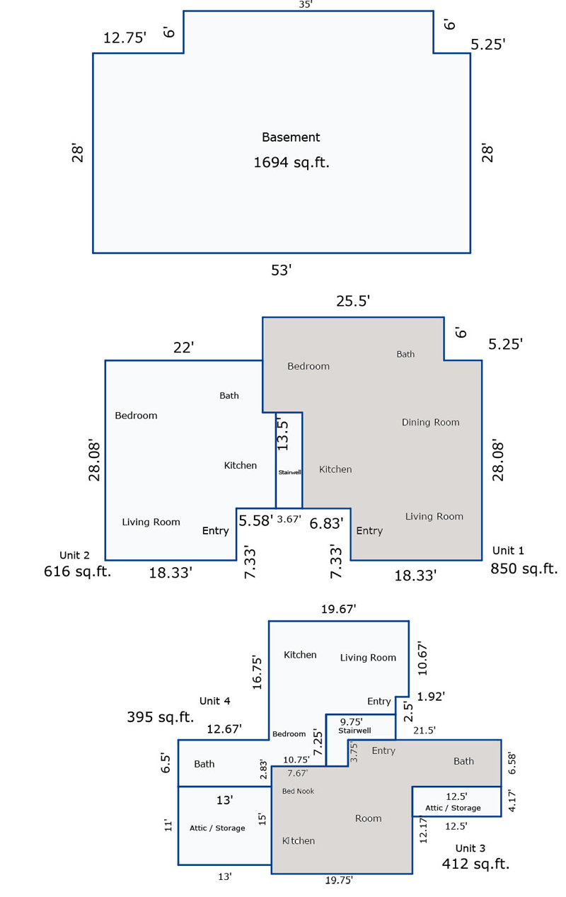 Floor Plan for 744 Pine Avenue