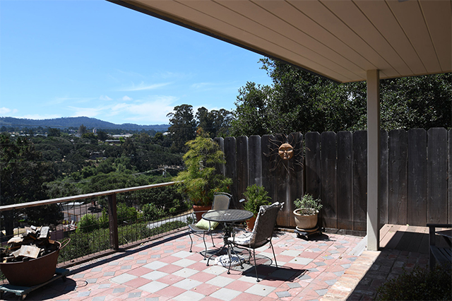 Patio of 932 Portola Drive Single Family Residential Two Bedroom Home in Del Rey Oaks