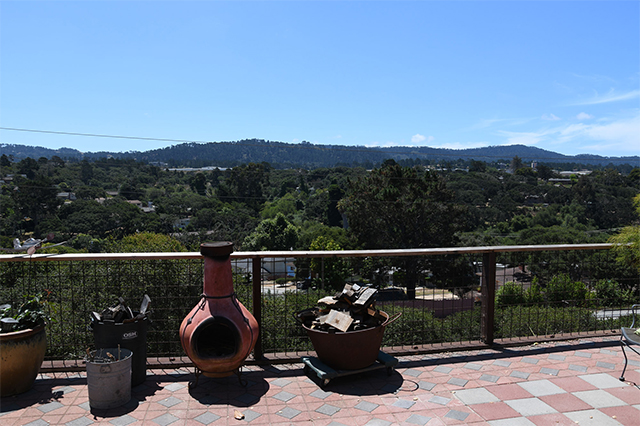 Backyard View of 932 Portola Drive Single Family Residential Two Bedroom Home in Del Rey Oaks