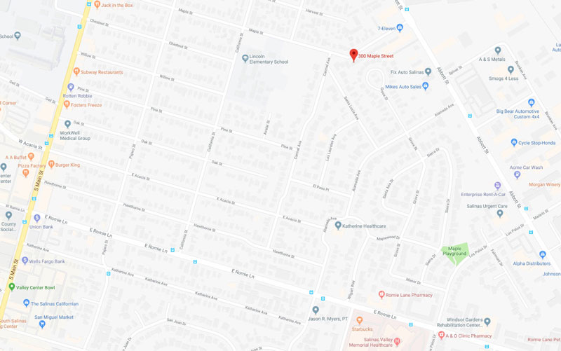 300 310 320 Maple Street Salinas Area Map