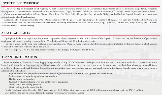 Tractor Supply NNN Investment Overview